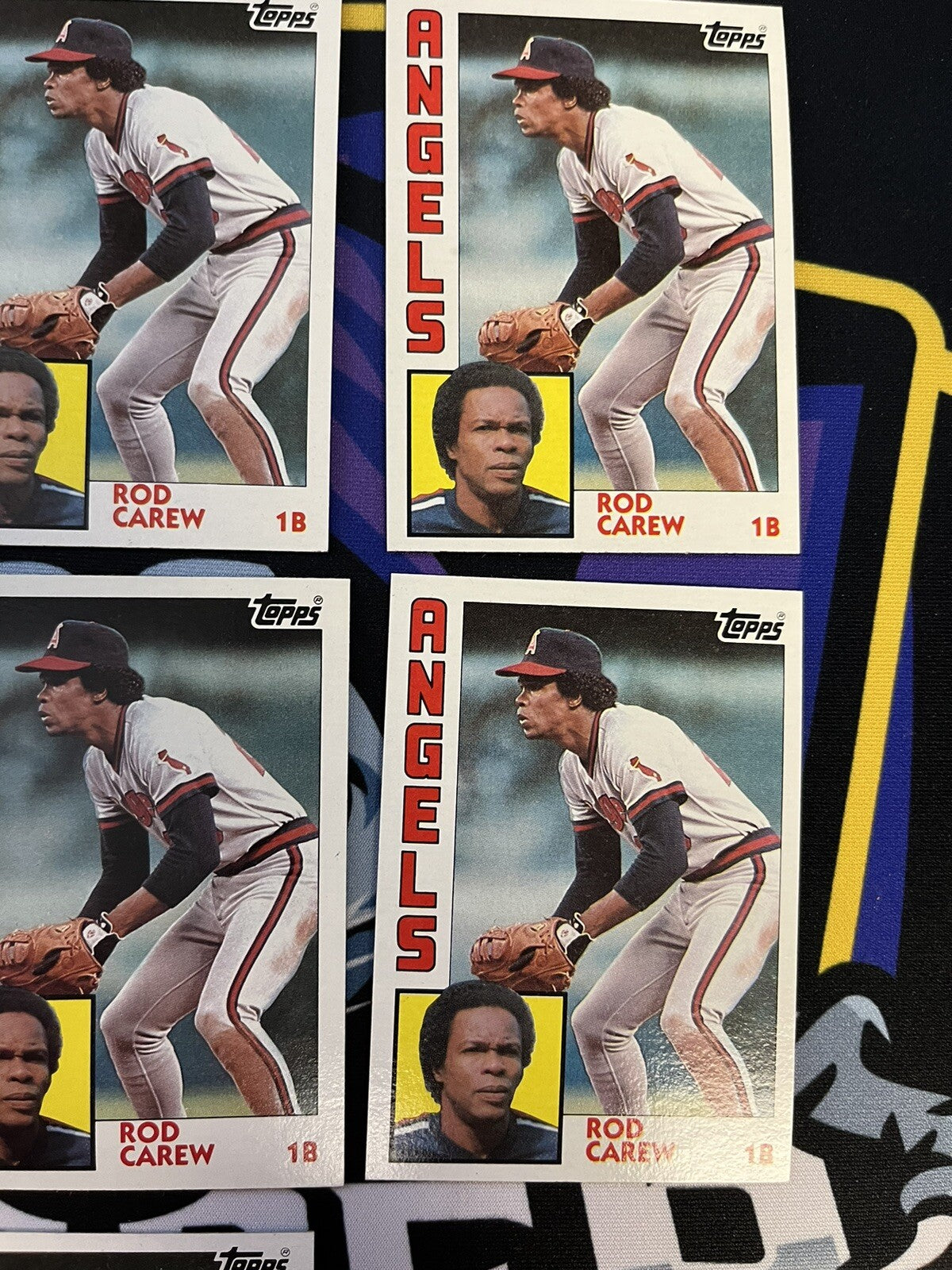 1984 Topps Rod Carew Angels Lot Of  7