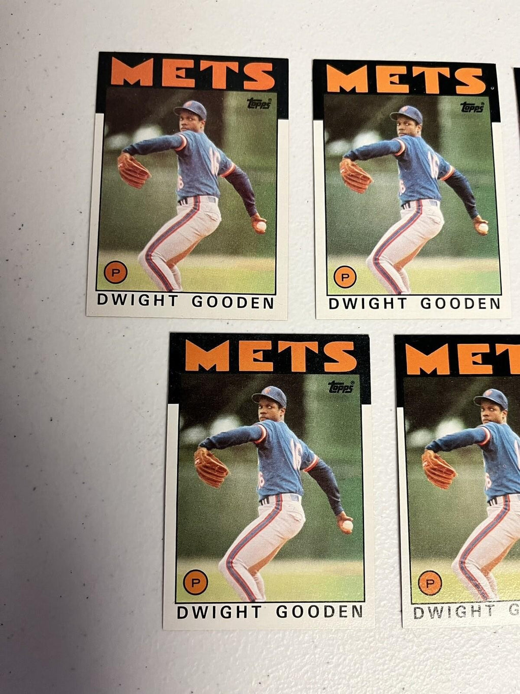 1986 Topps LOT (7) DWIGHT GOODEN #250 New York Mets 2nd Year NM-MINT
