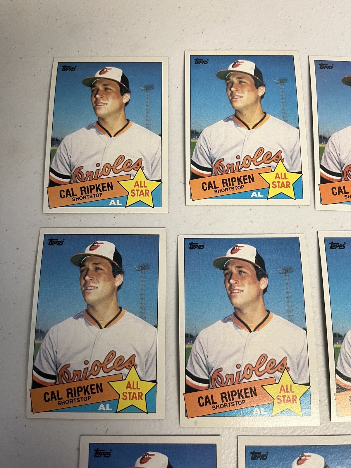 1985 Topps Cal Ripken All Star 8 Card Lot NM/MT