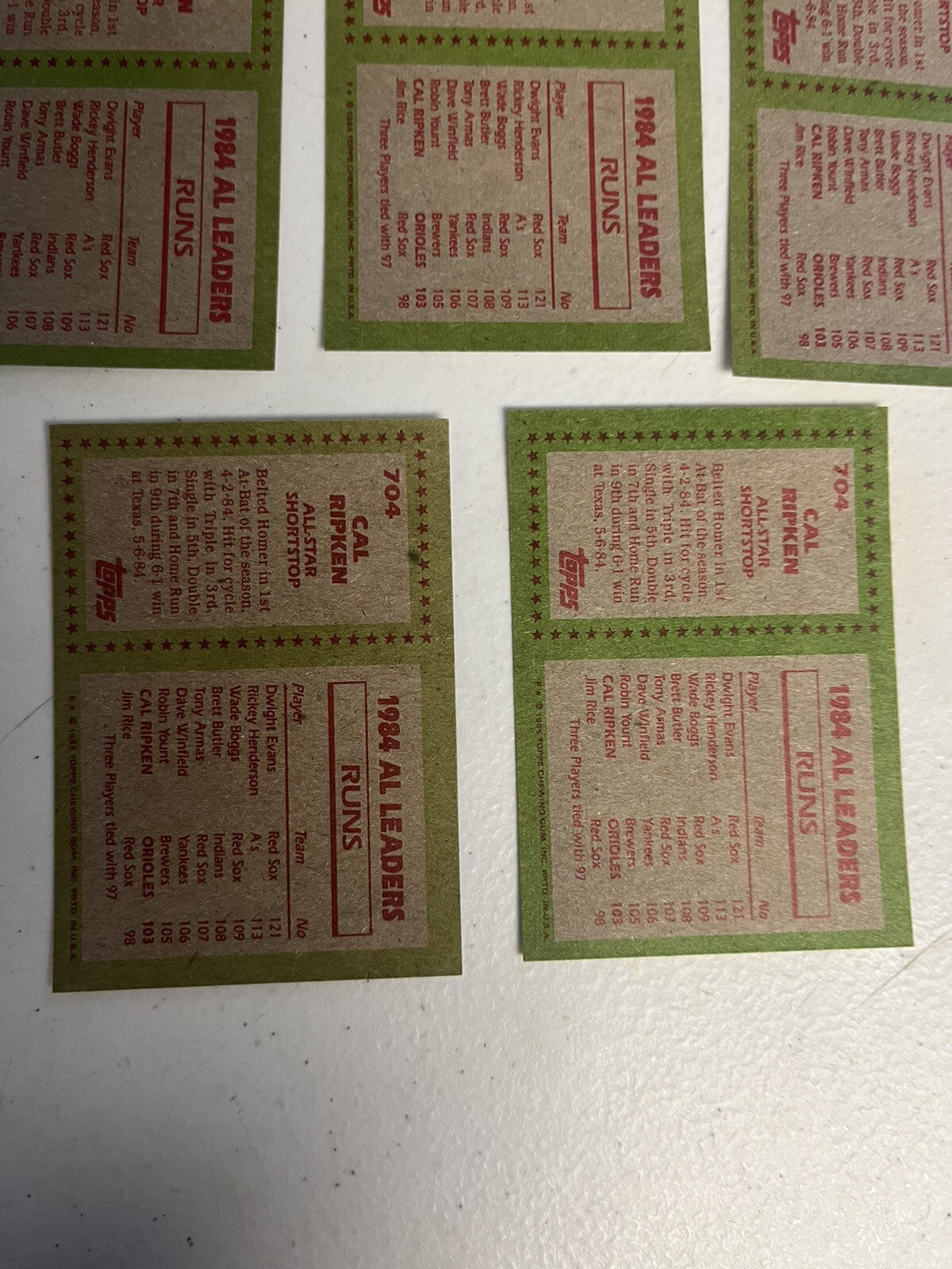 1985 Topps Cal Ripken All Star 8 Card Lot NM/MT
