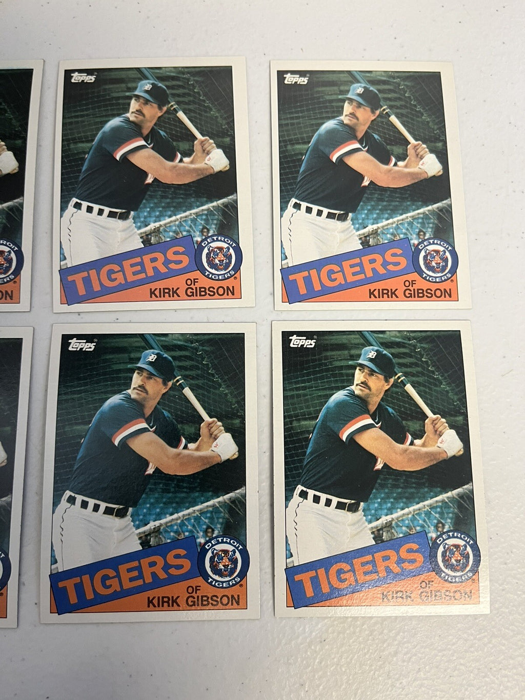 1985 Topps Kirk Gibson 6 Card Lot NM/MT