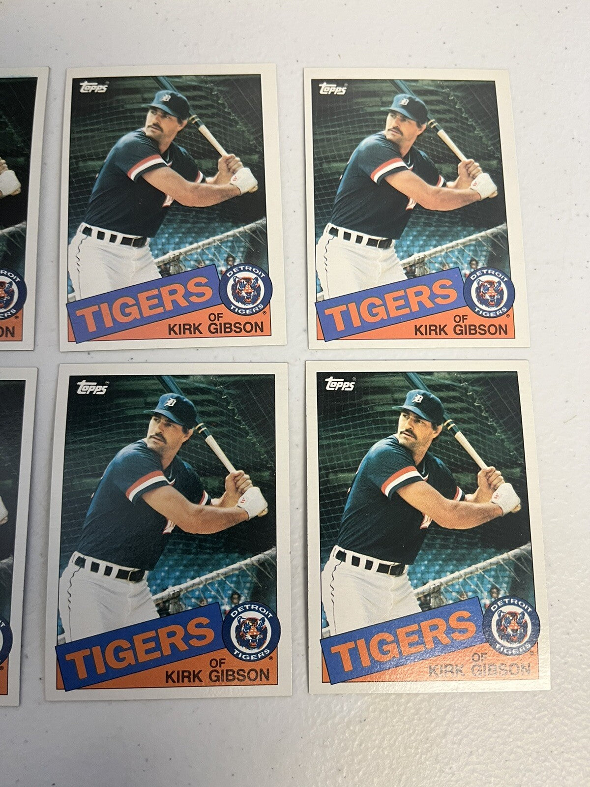 1985 Topps Kirk Gibson 6 Card Lot NM/MT