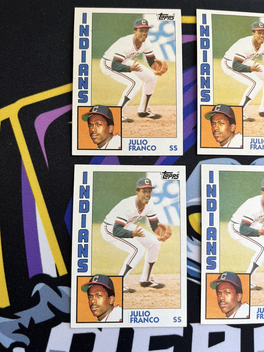 1984 Topps Julio Franco Indians Lot Of 6