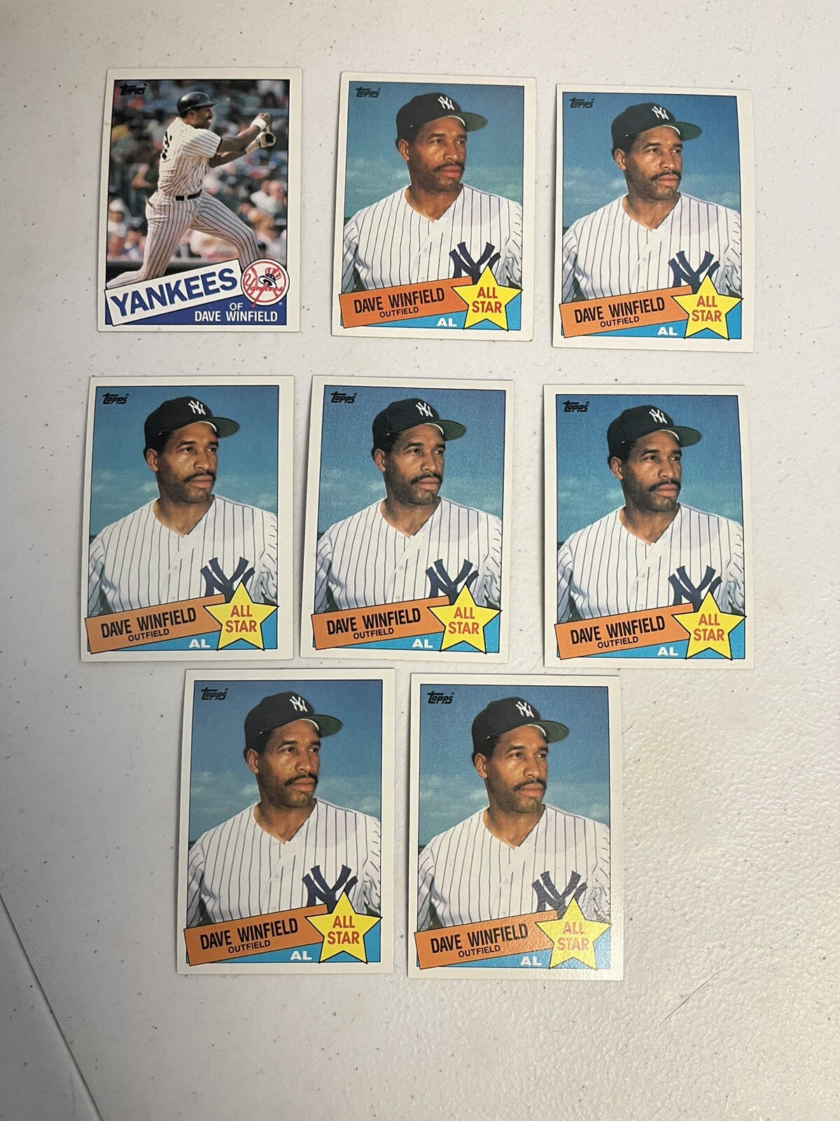 (8) 1985 Topps Dave Winfield Base And AL All-Star Cards New York Yankees NM-MT+