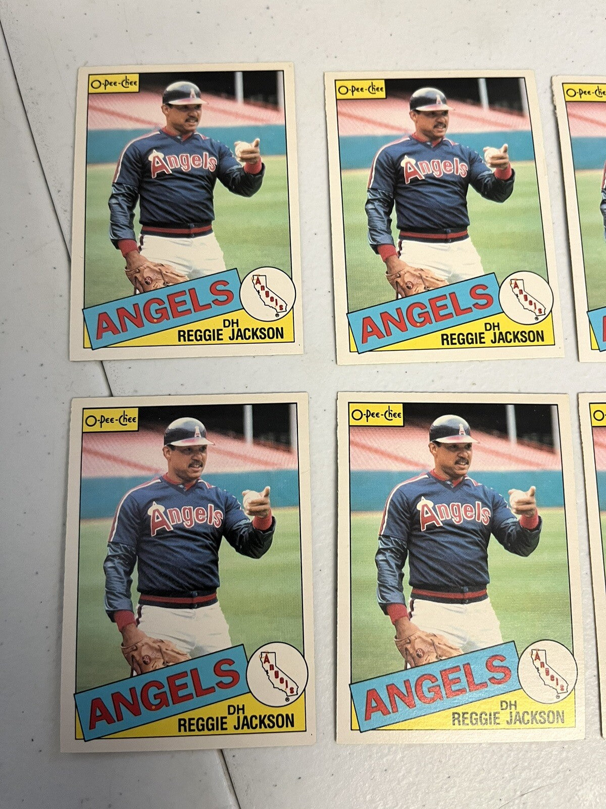 1985 OPC O-Pee-Chee Baseball Reggie Jackson Lot Of 6 Cards