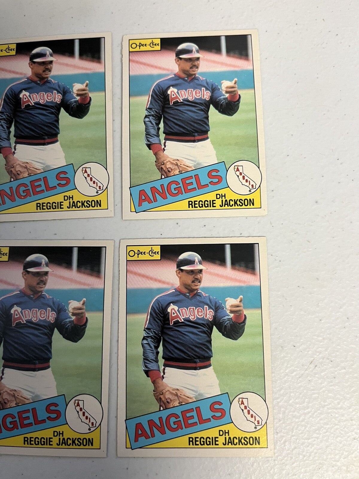 1985 OPC O-Pee-Chee Baseball Reggie Jackson Lot Of 6 Cards