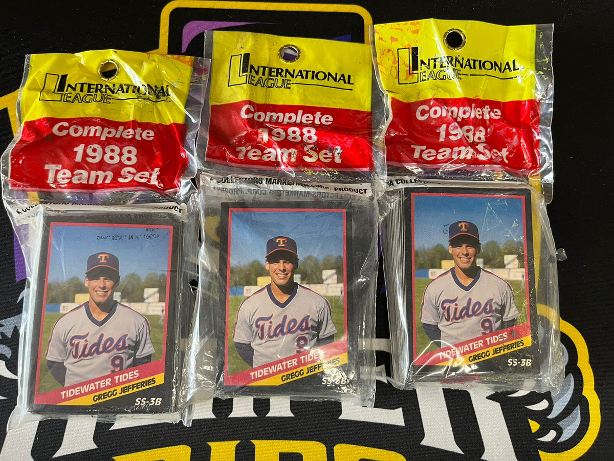 1988 Tidewater Tides Mets Minor League 3 Sealed Sets of 26 - Gregg Jefferies