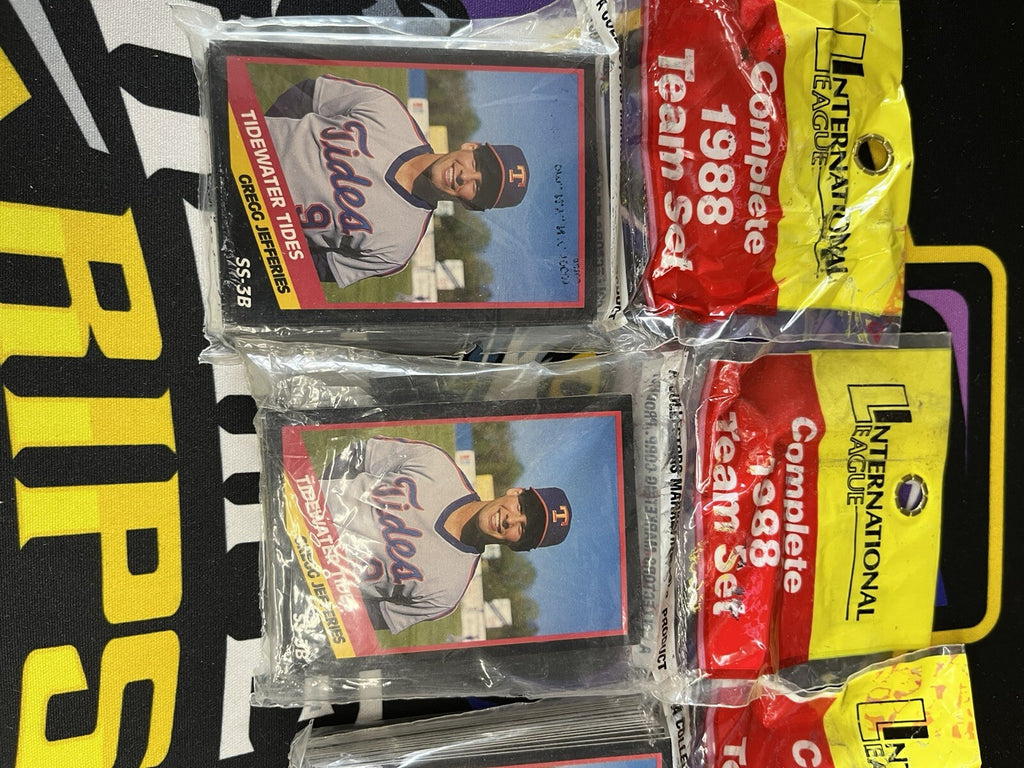 1988 Tidewater Tides Mets Minor League 3 Sealed Sets of 26 - Gregg Jefferies