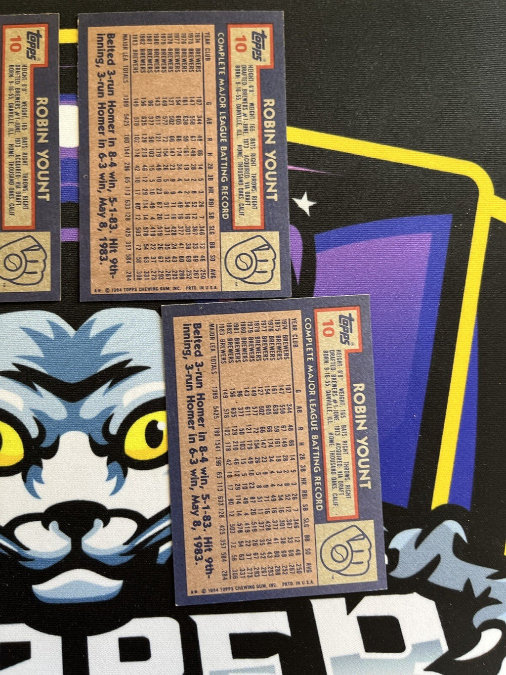 1984 Topps Robin Yount Lot Of 4