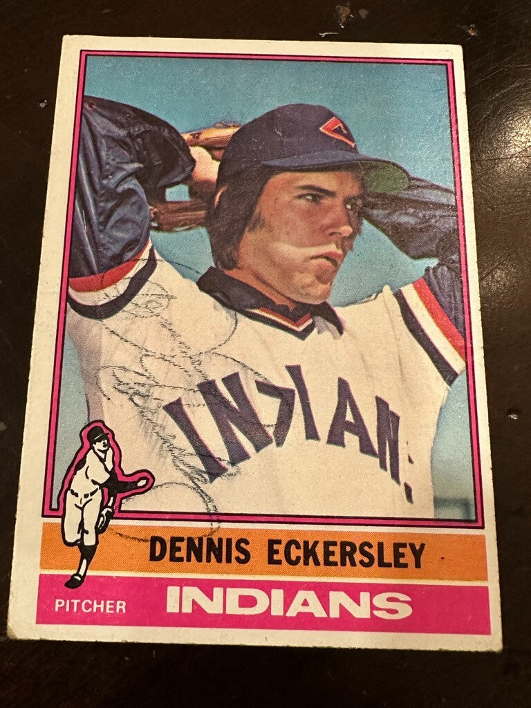 1976 Topps Dennis Eckersley Rookie Auto RC JSA Authenticated