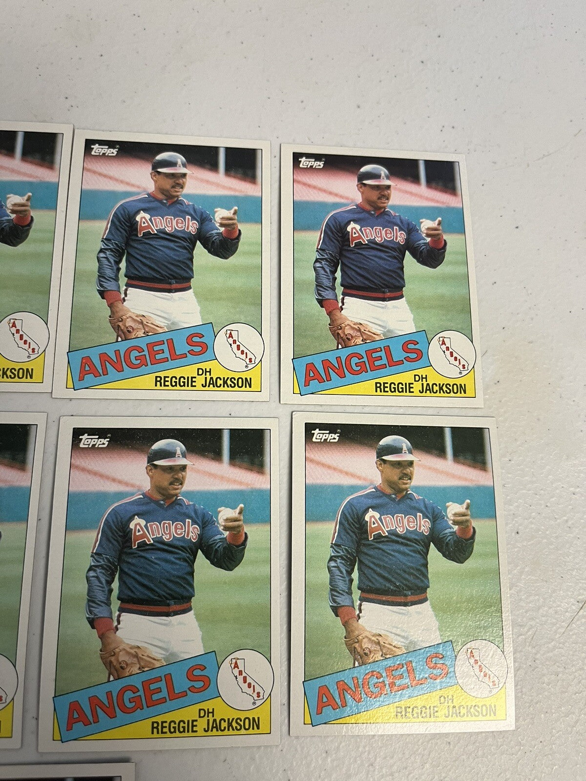 1985 Topps Baseball Reggie Jackson Lot Of 9 Cards