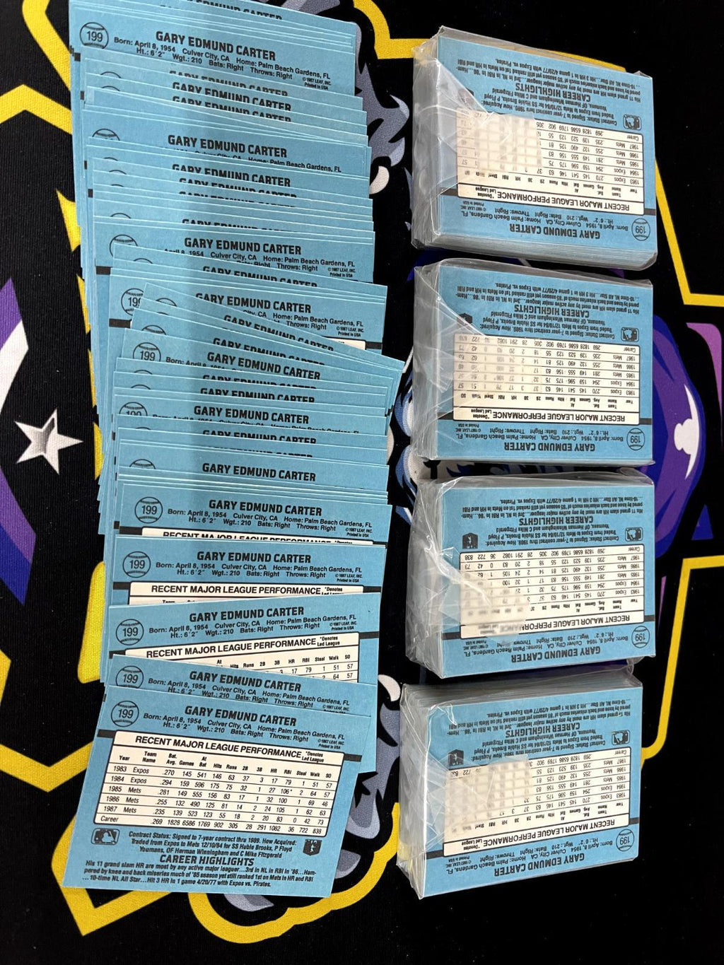 1988 Donruss Baseball Cards Gary Carter lot of 250 cards