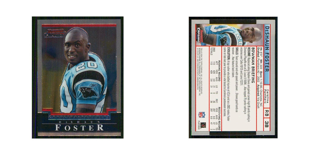 2004 Bowman Chrome DeShaun Foster Panthers 38