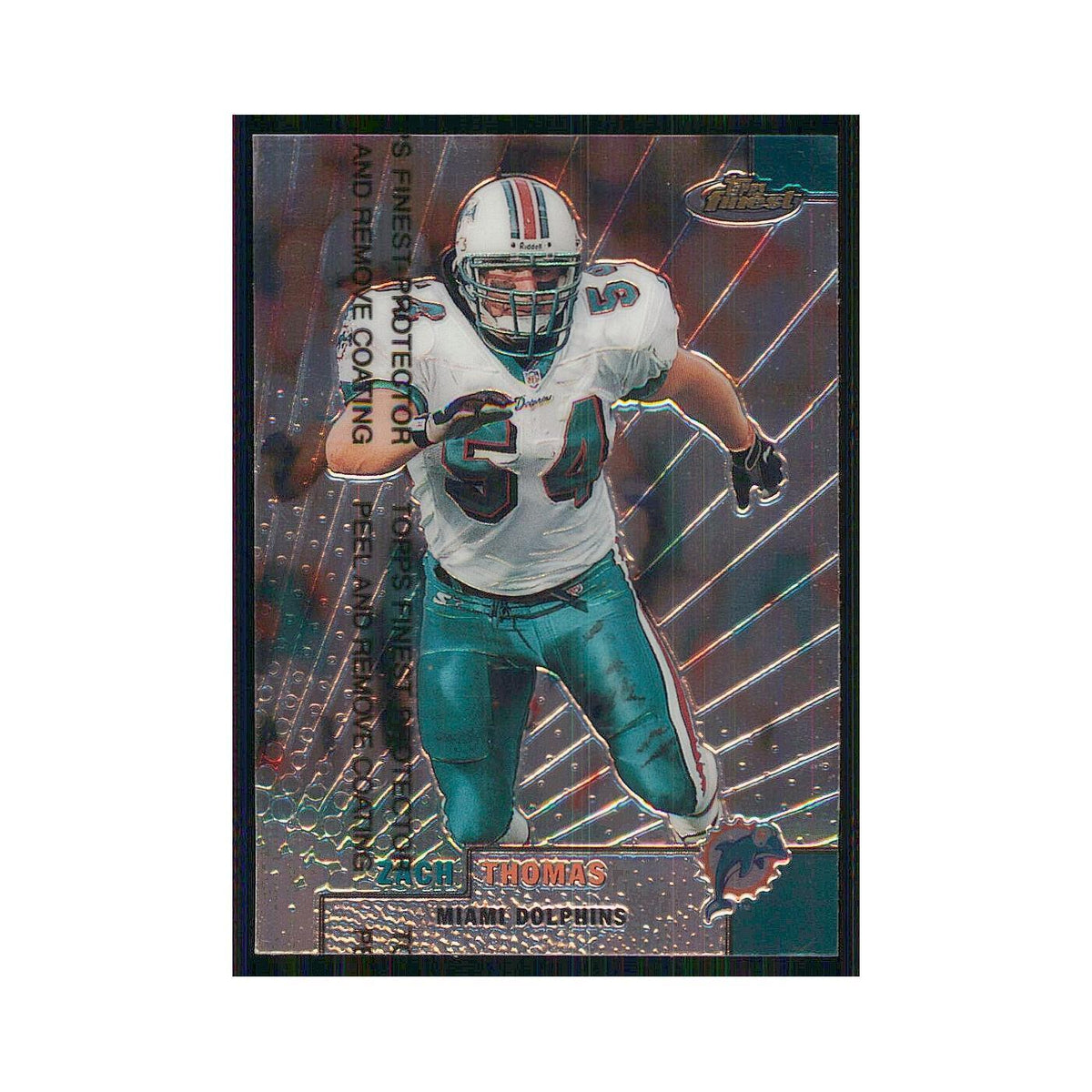 1999 Topps Finest w Coating Zach Thomas Dolphins 107